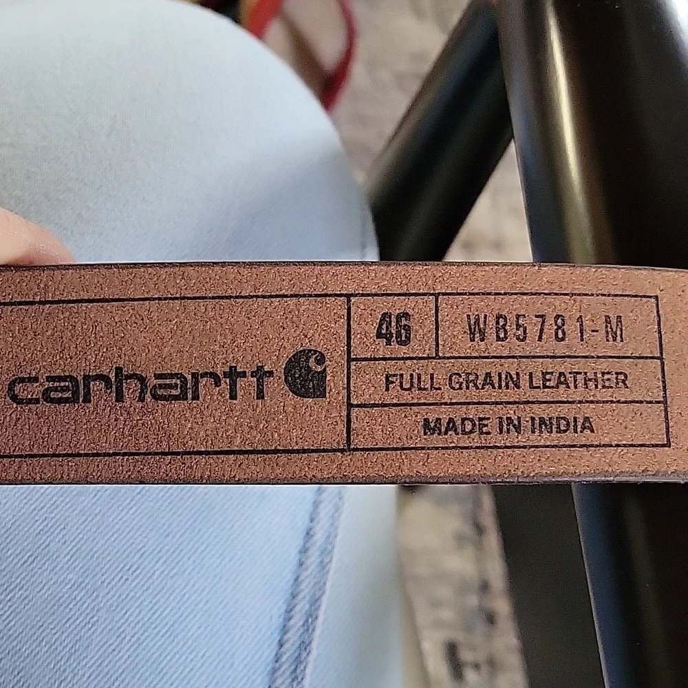 CARHARTT Men's Brown Leather Belt Sz 46